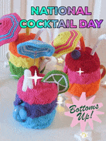 Bottoms Up Cocktail GIF by TeaCosyFolk
