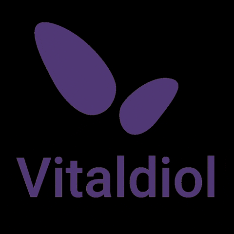 Vitaldiol logo rest relief recover GIF