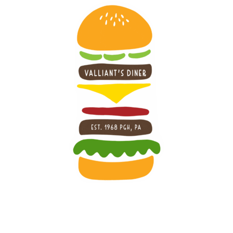 Burger 50S Sticker by Valliant's Diner