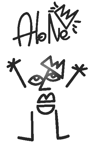 Alone Sticker by DAR BEAUTY