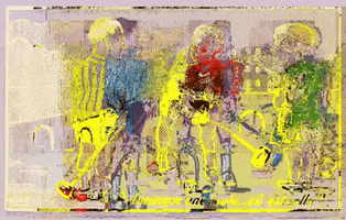 michaelpaulukonis glitch yellow glitchaesthetic vintage illustration GIF