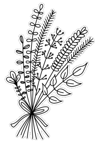 Black And White Plants Sticker