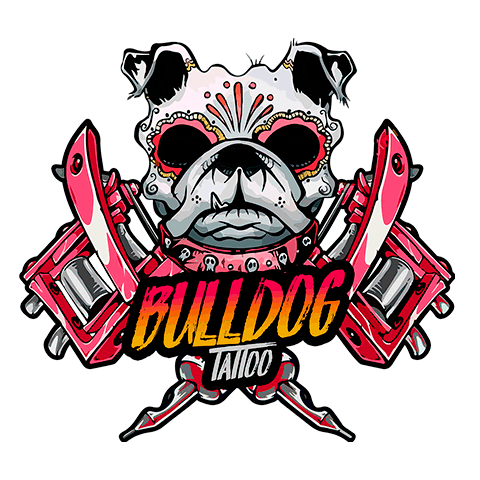 Bulldog Tattoo Sticker