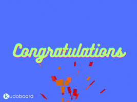Kudoboard congrats congratulations confetti great job GIF