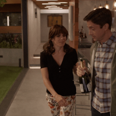 Topher Grace Drinking GIF by ABC Network