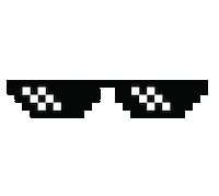 Image Details ISS_17641_01490 - Meme glasses with joint or Thug life or  Like a boss. Meme glasses with joint (rolled marijuana cigarette) pixel  art. Thug life or Like a boss or Deal