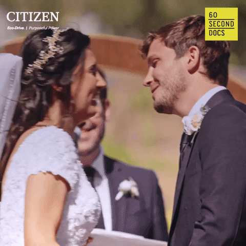 Wedding Kiss GIF by 60 Second Docs