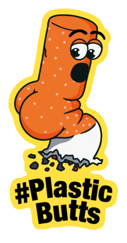 Butts Smoking Sticker by Hubbub