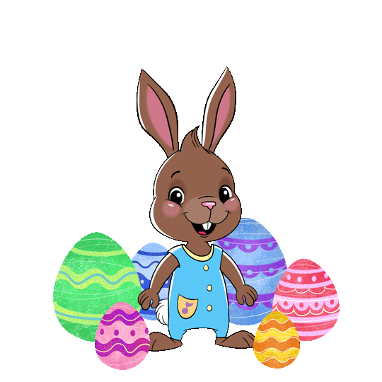 Jumping Easter Bunny Sticker by Canticos World for iOS & Android GIPHY