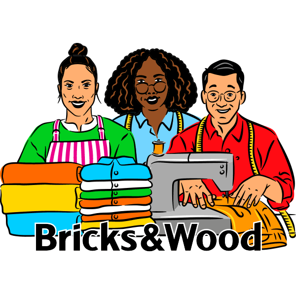 Bricks and Wood Sticker