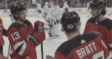 Nico Hischier Cheers GIF by New Jersey Devils