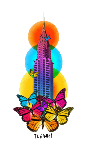 New York Rainbow Sticker by Tyler Resty