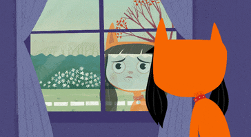 Sad Reflection GIF by Kitty Is Not A Cat