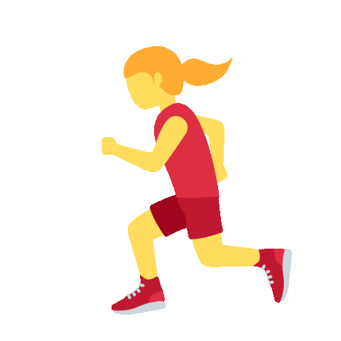Woman Running Sticker by EmojiVid for iOS & Android | GIPHY
