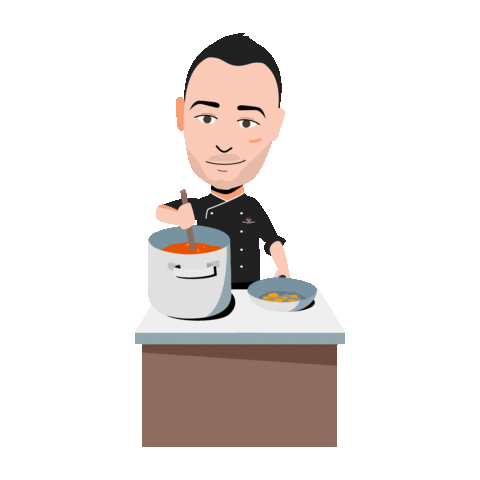Zirni Man Chef Cook Pizza Sticker Decal Design