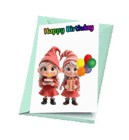 Happy Birthday Gnomes Sticker