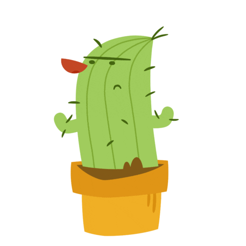 mayer_tamas angry wave plant cactus Sticker
