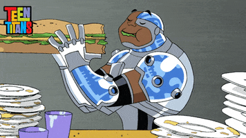 Teen Titans Eating GIF by Cartoon Network