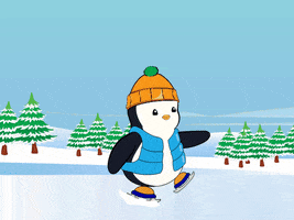 Ice Skating Dog GIF by Pudgy Penguins