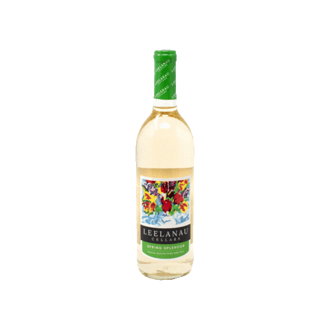 White Wine Spring Sticker by Leelanau Wine Cellars