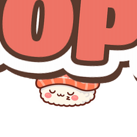 No Way Sushi Sticker by Scribble Snacks