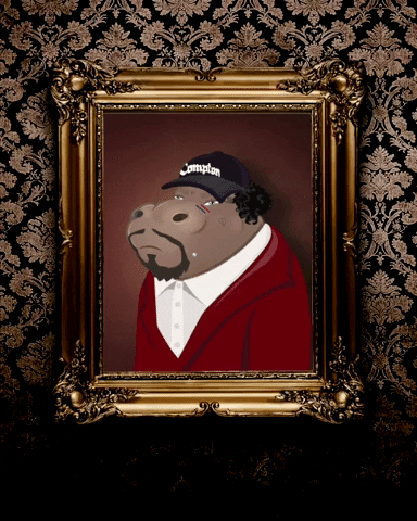 lilhipponft hippo gold tooth gold frame lil hippo GIF