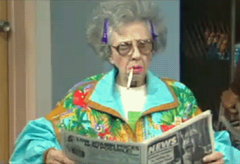 Old Lady Smoking GIF - Find & Share on GIPHY