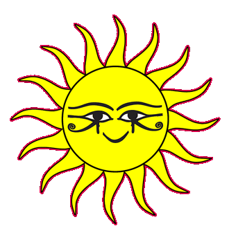 Kiiro Yellow 黄色 太陽 Sun Egypt Sticker