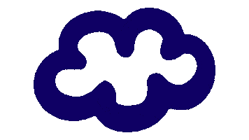 Cloud Wolk Sticker by Okido Creations