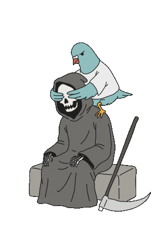 Grim Reaper Surprise Sticker