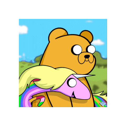 Adventure Time Rainbow Sticker by SuperRareBears