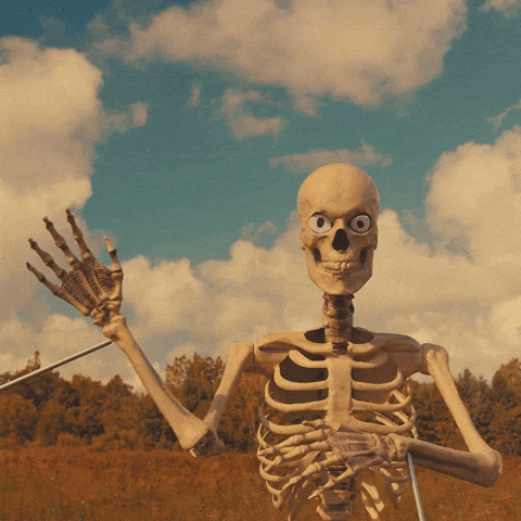 Hello Friends Halloween GIF by This GIF Is Haunted