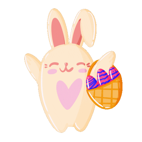 Easter Bunny Happy Holidays Sticker