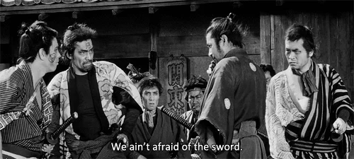 akira kurosawa we aint afraid of the sword GIF