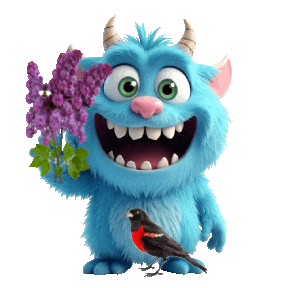 Spring Cute Monster Sticker