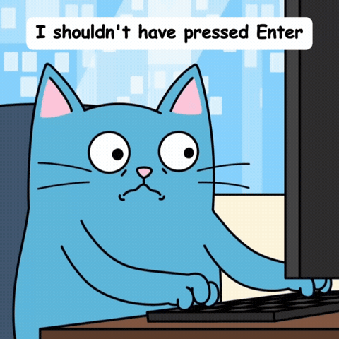 Blue Cat Regret GIF
