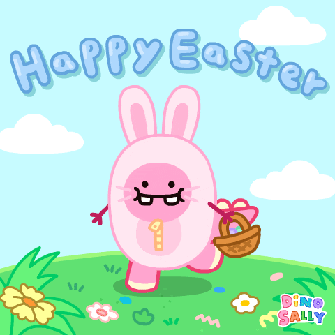 Joyeuses Paques Spring GIF by DINOSALLY