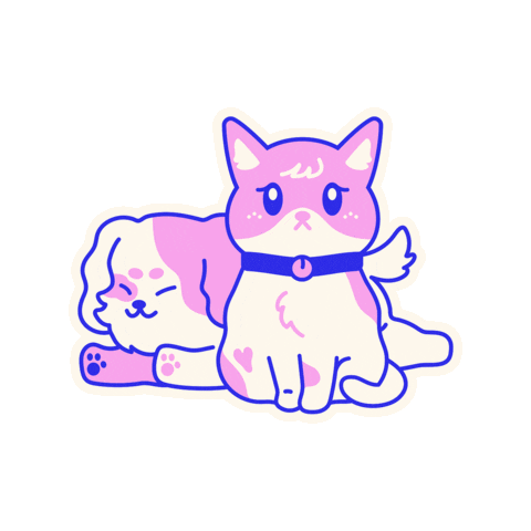 Cat Dog Sticker