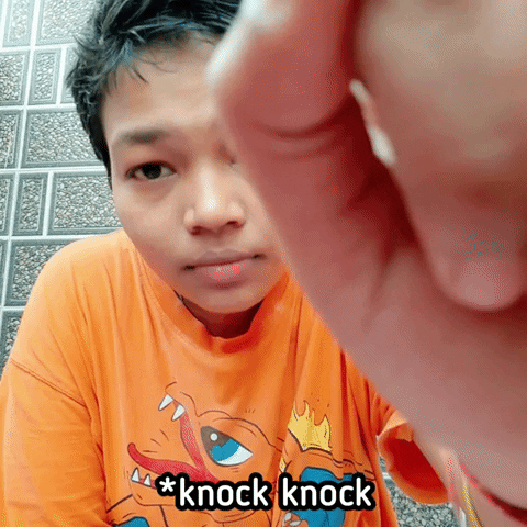 Knock Knock Hello GIF