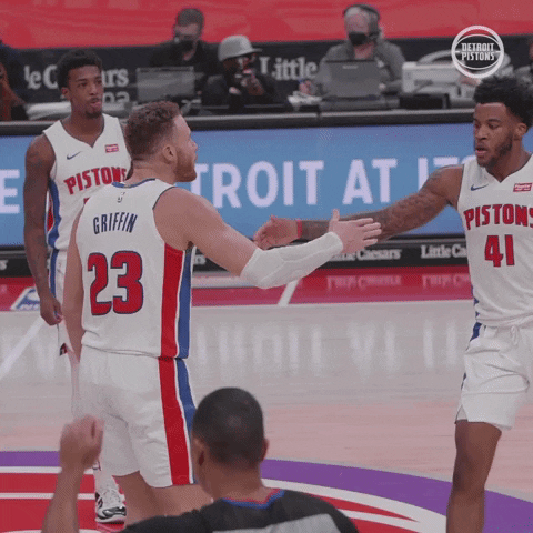 Blake Griffin Hug GIF by Detroit Pistons
