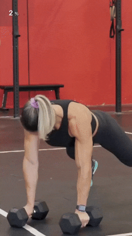Dumbbell Renegade Row GIF by Carol Trainer