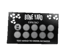 Stamp Loyalty Card Sticker by Boneyard Espresso