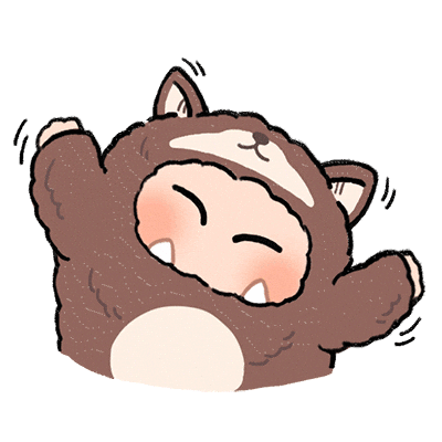 Happy Raccoon Sticker by OHKU