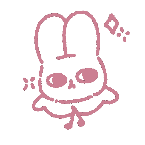 Bunny Doodle Sticker by moonie coco