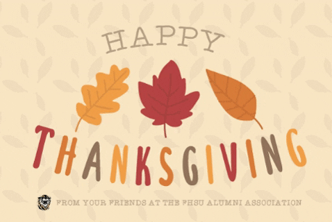 Happy Thanksgiving Day GIF by FHSU Alumni