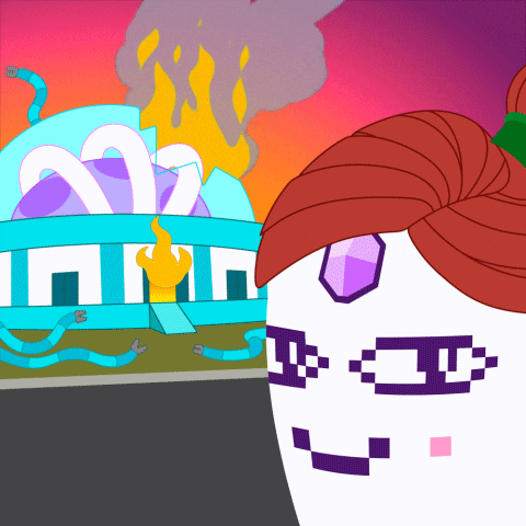 Girl Fire GIF by aavegotchi