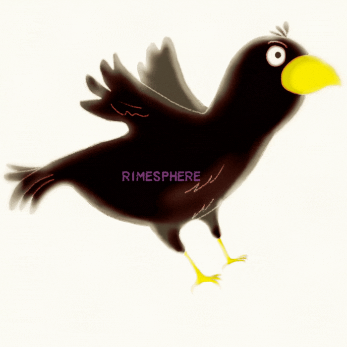 Rimesphere flying raven crow cawing GIF