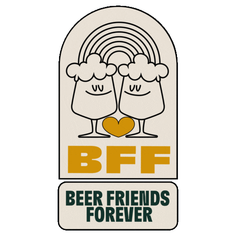 Friends Forever Beer Sticker by Cervezas-San-Miguel