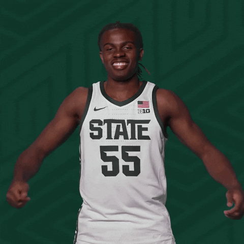 Lets Go Thumbs Up GIF by Michigan State Athletics