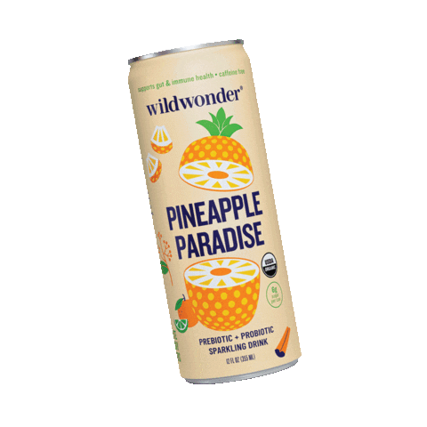 Pineapple Probiotic Sticker by drinkwildwonder